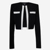 Balmain Chaqueta Spancer Crepé color Blanco y Negro sku 741-002134 01 - Foto 1