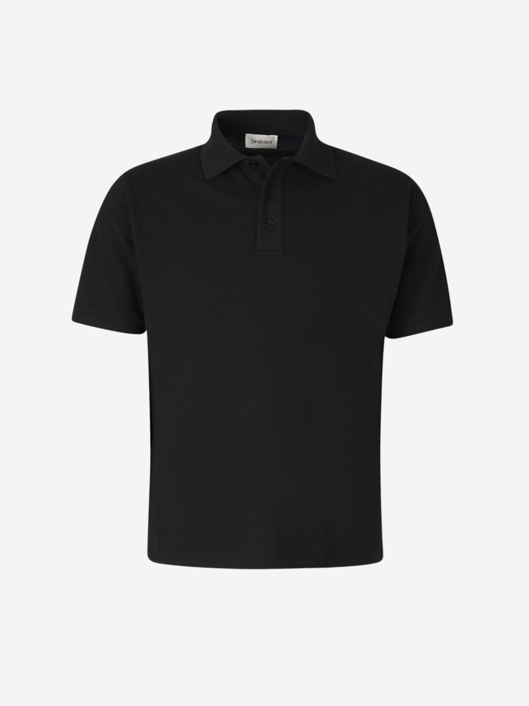 Saint Laurent Polo Algodón Logo color Negro sku 552-001530 01