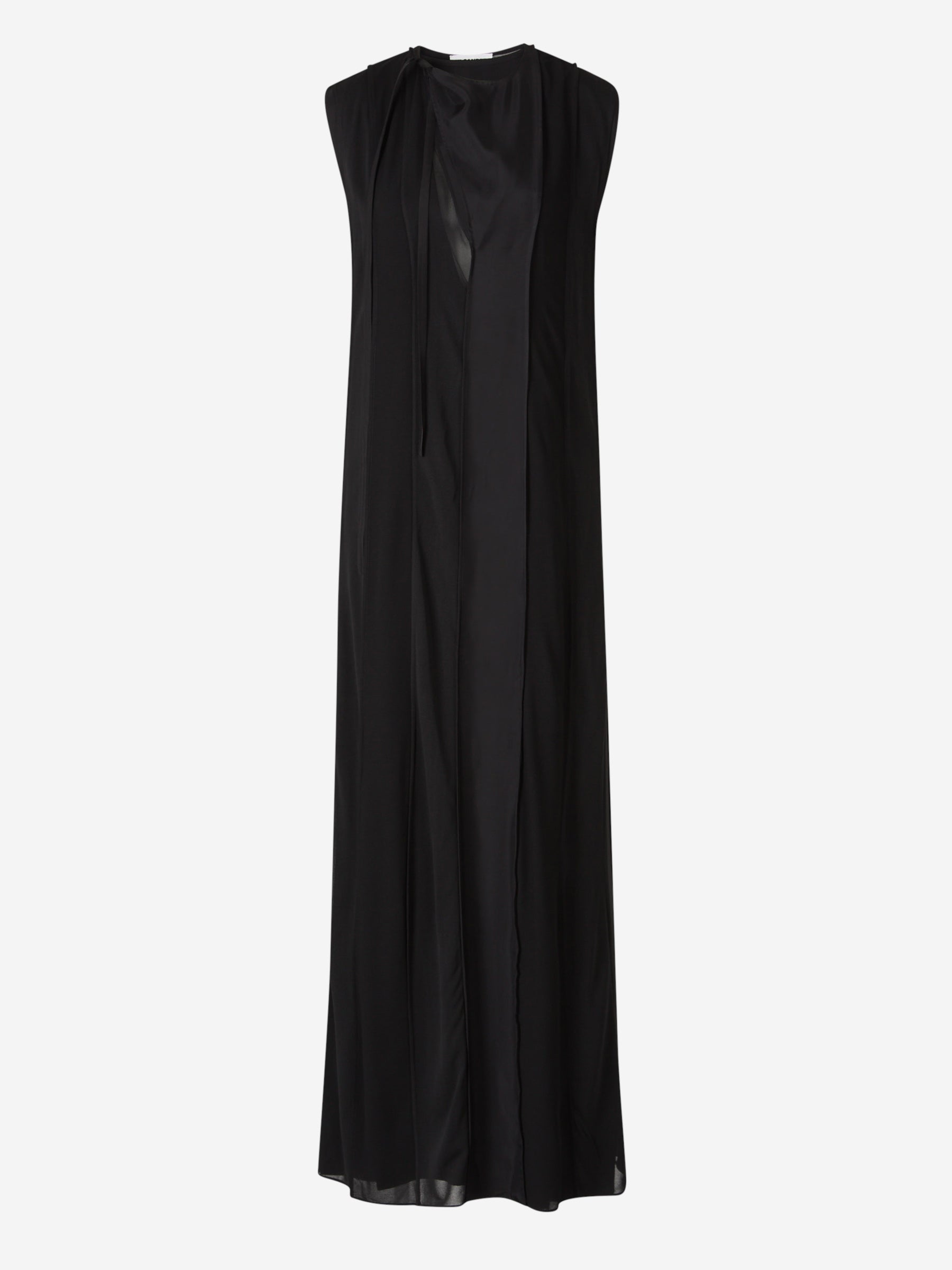 Jil Sander Vestido Maxi Doble Capa color Negro sku 731-005964 01 - Foto 1