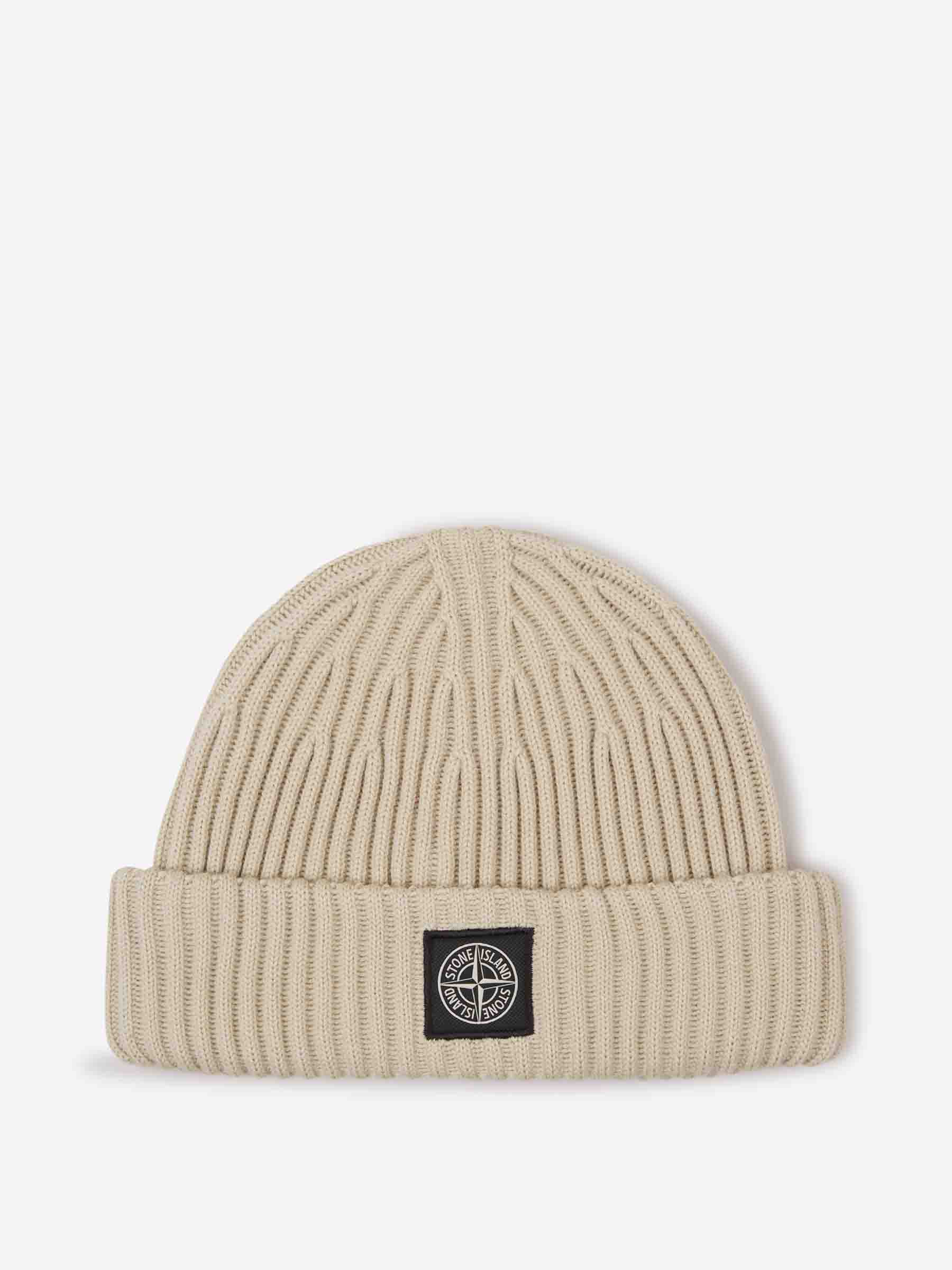 Stone Island Gorro Punto Lana color Beige sku 695-001584 02 - Foto 1