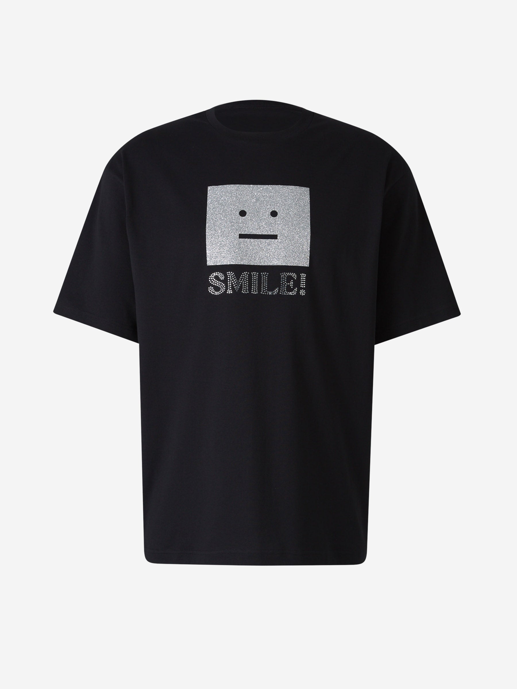 Acne Studios Face Camiseta Smile Face color Negro sku 553-003800 01 - Foto 1