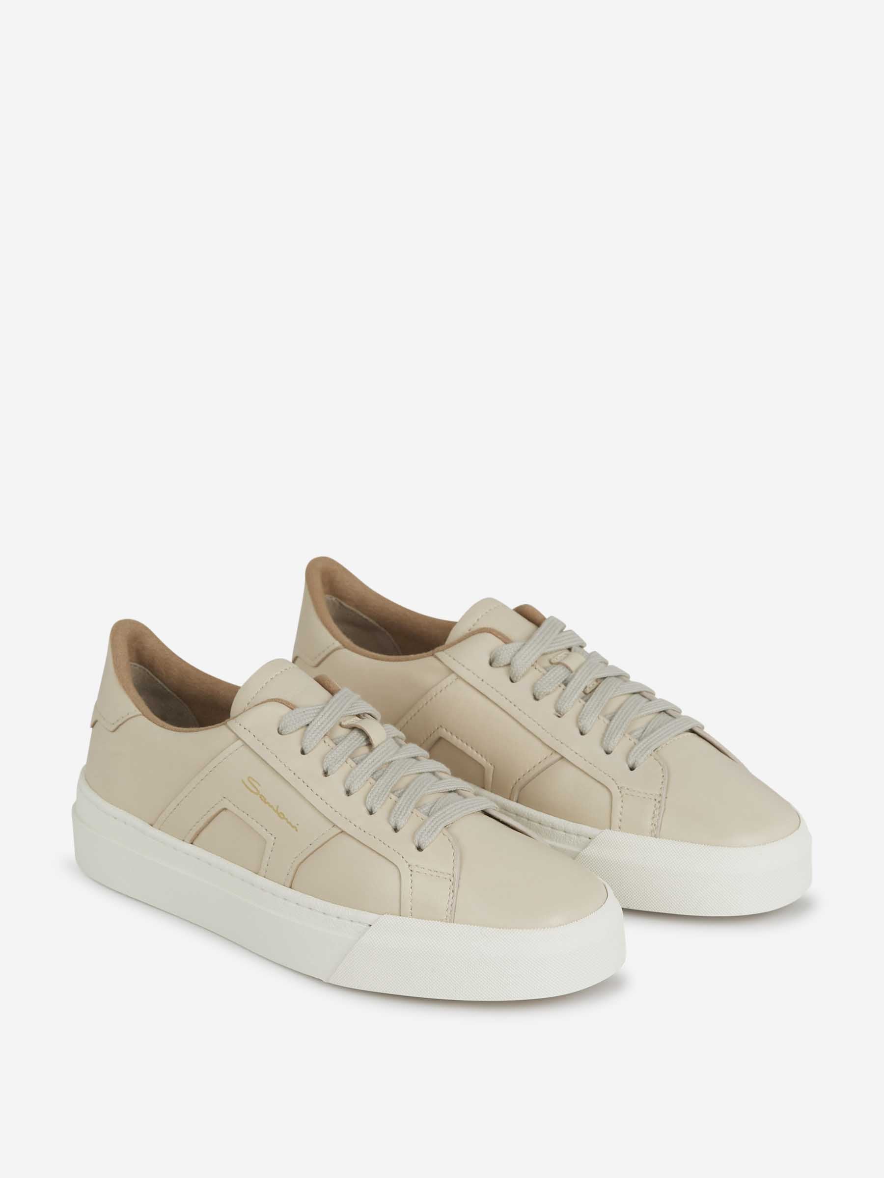 Santoni Sneakers Bajas Piel color Beige sku 806-000347 01 - Foto 2