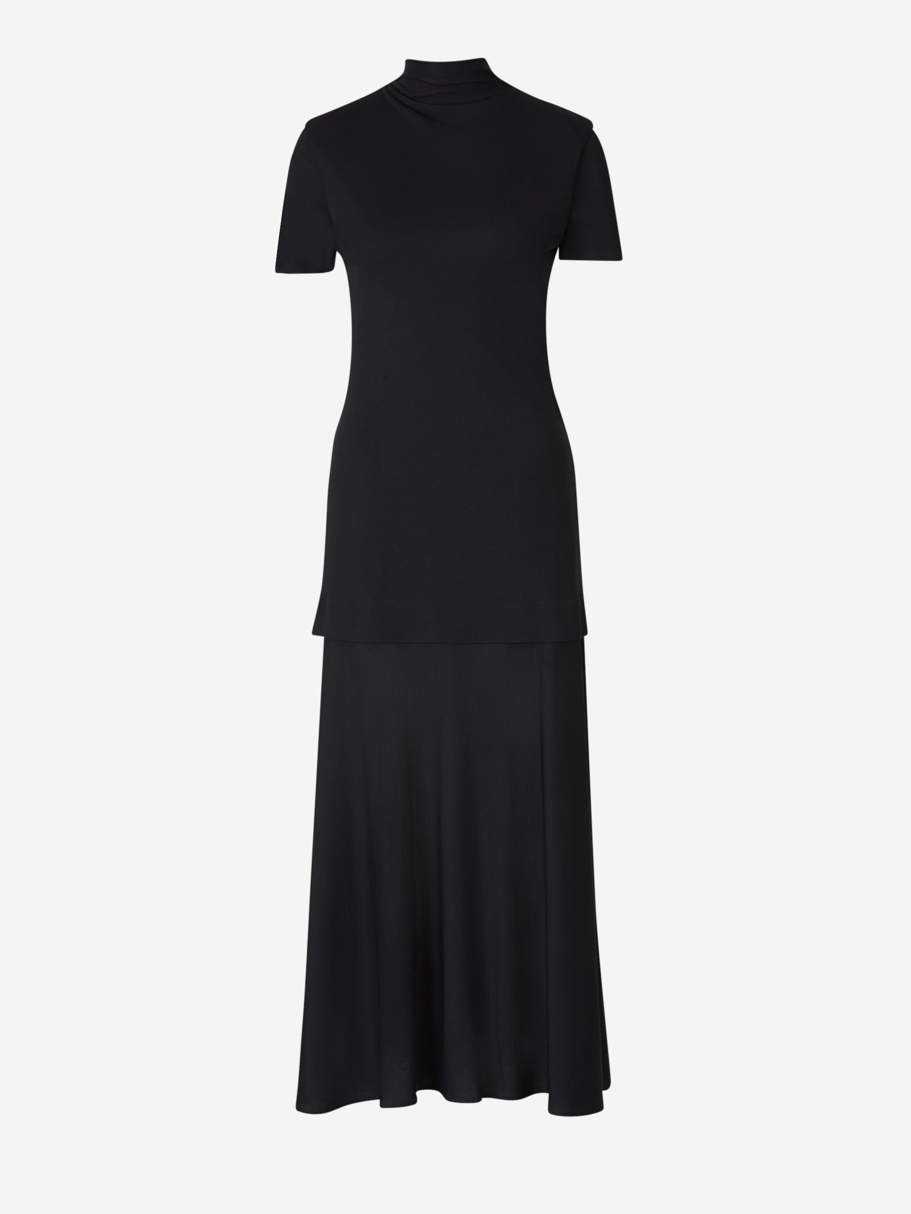 Jil Sander Vestido Midi Crepé color Negro sku 721-000308 01 - Foto 1