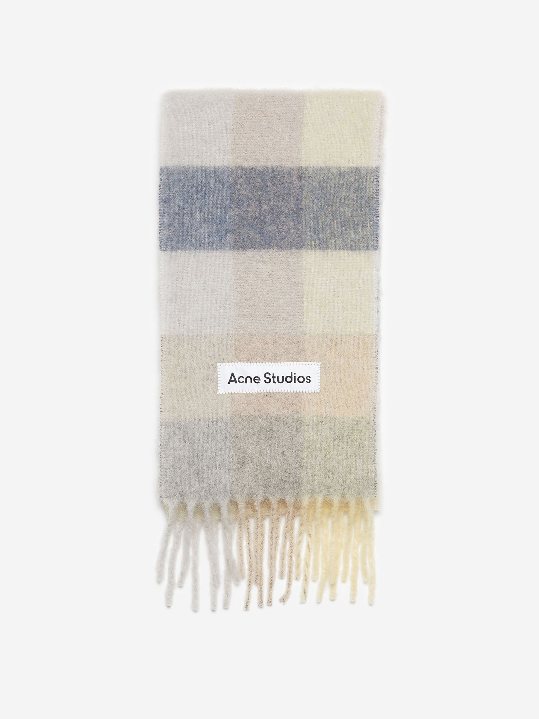 Acne Studios Bufanda Motivo Cuadros color Beige sku 840-000769 02 - Foto 1