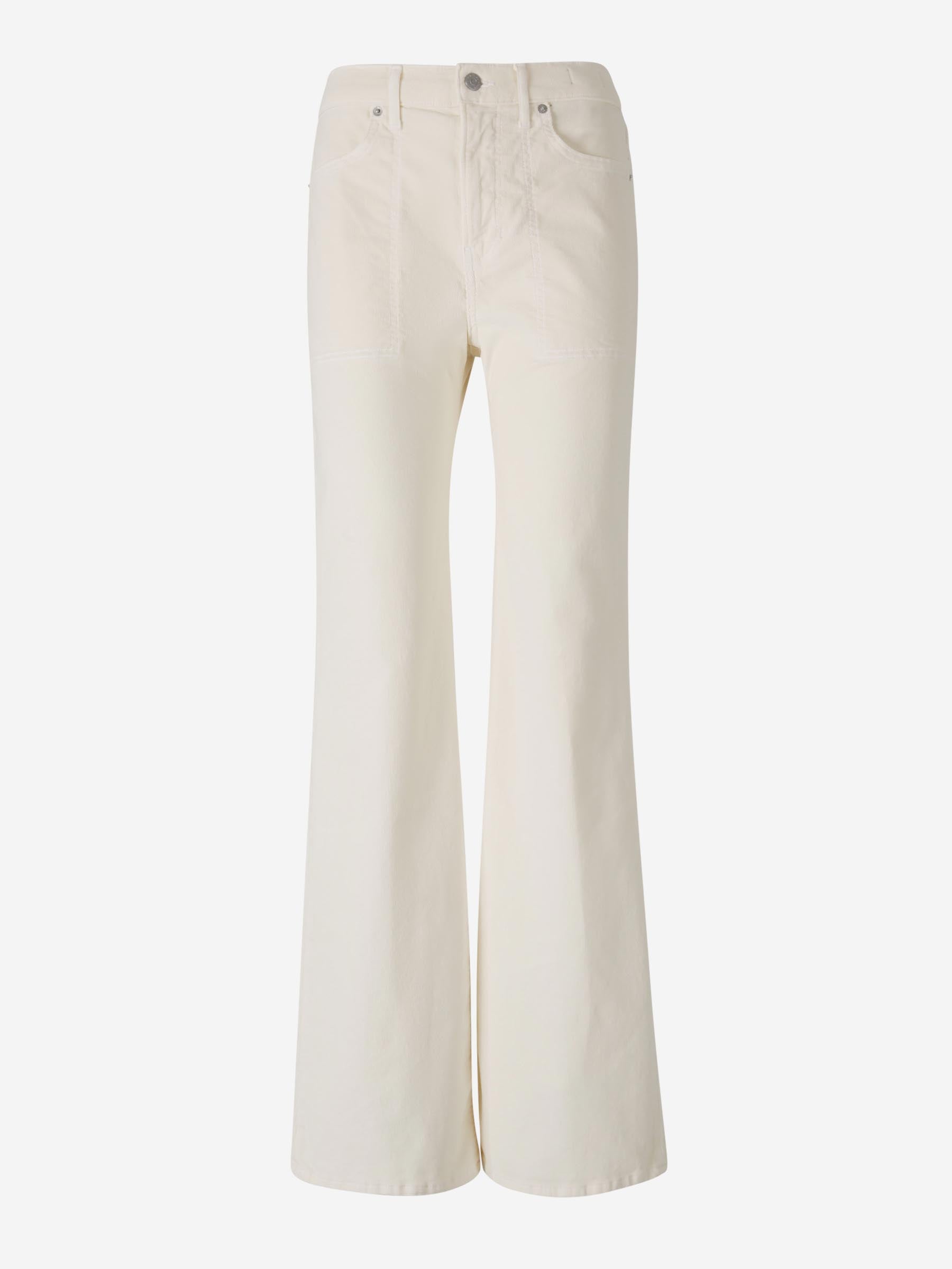 Veronica Beard Jeans Flare Fit Crosbie color Blanco sku 763-001611 01 - Foto 1