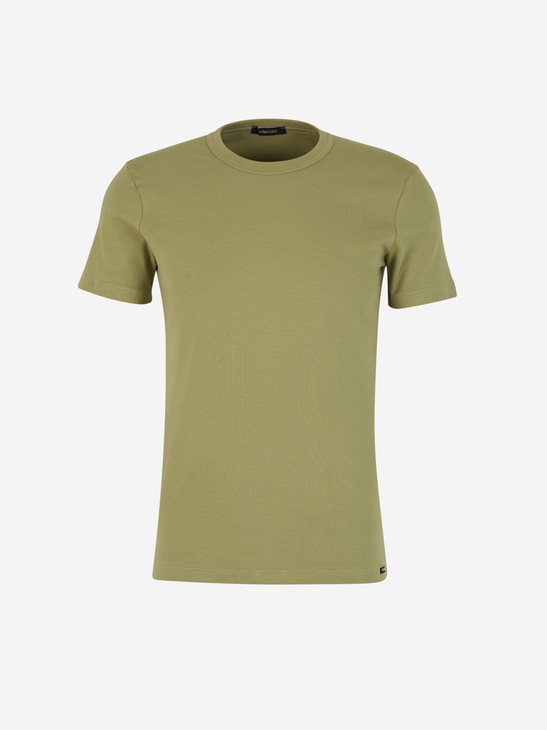 Tom Ford Camiseta Interior Lisa Algodón color Verde Militar sku 653-000083 03 - Foto 1