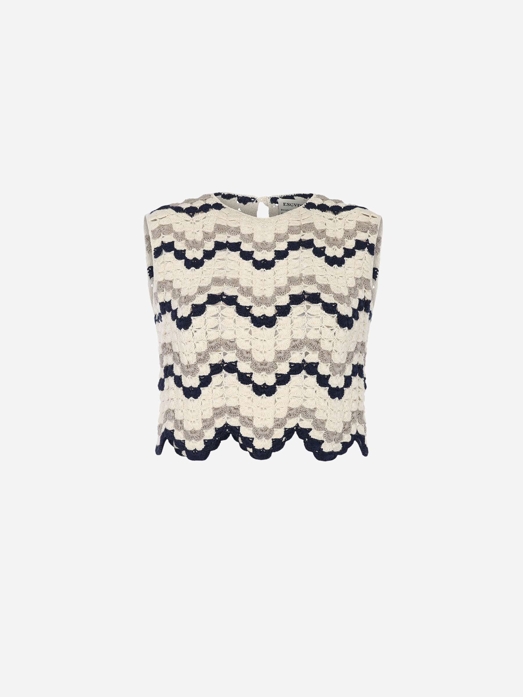 Escvdo Top Crochet Nieva color Marfil sku 703-002277 01 - Foto 1