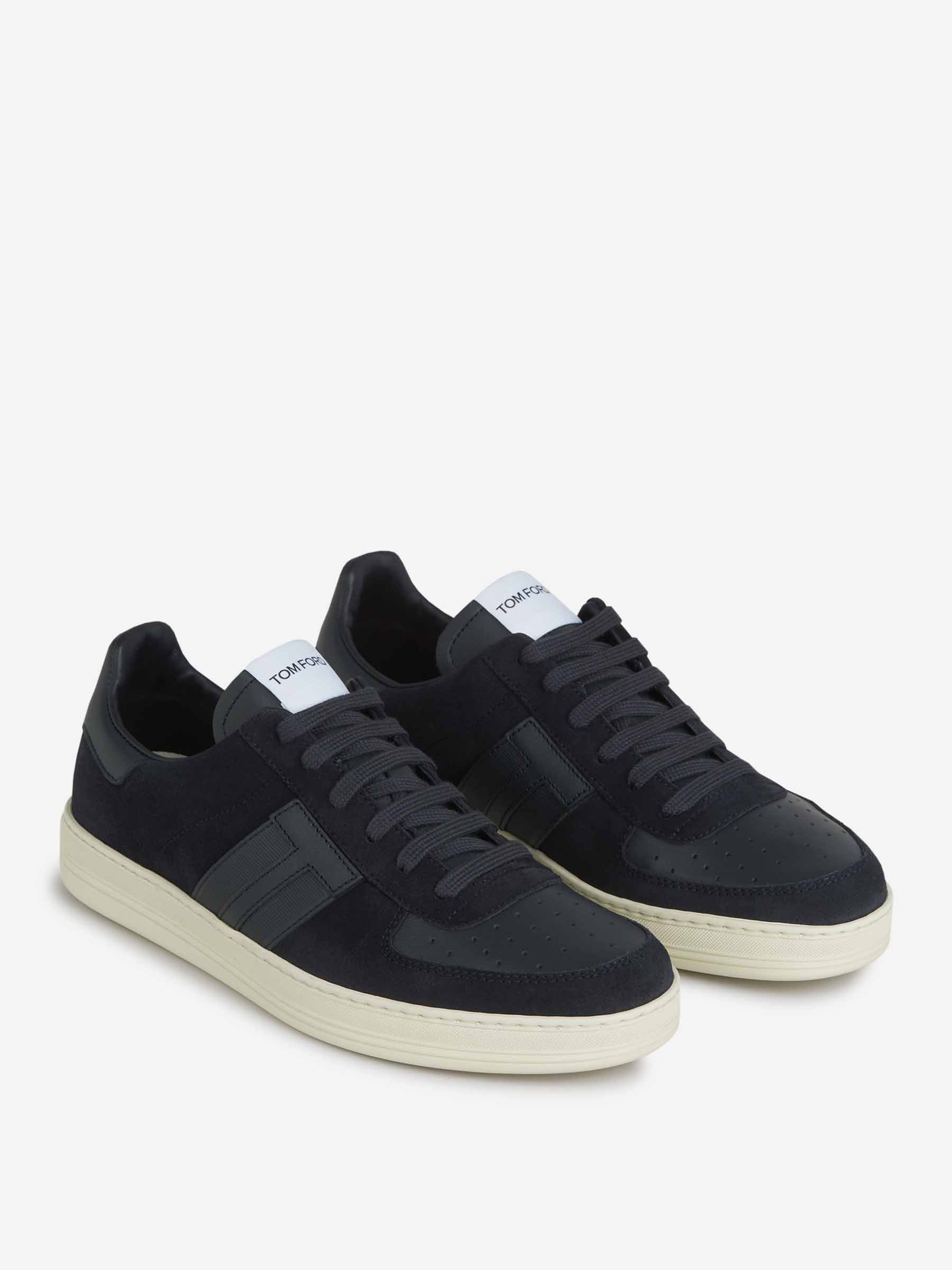 Tom Ford Sneakers Piel Logo color Azul Noche sku 616-002823 01 - Foto 2