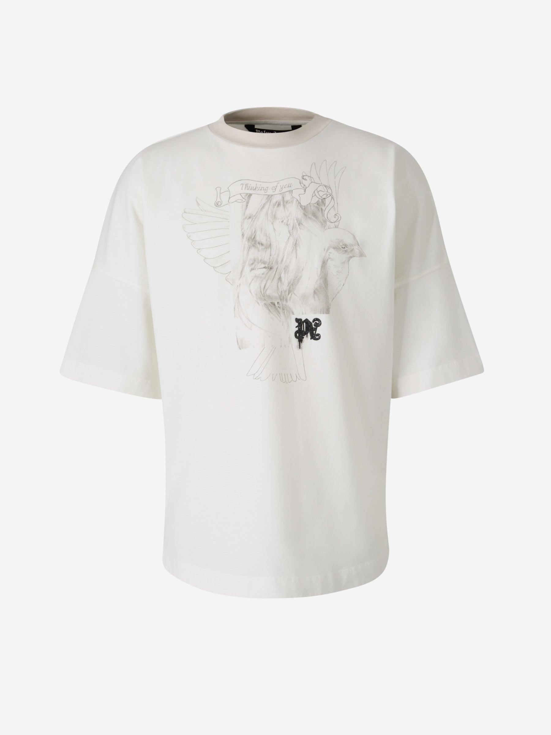 Palm Angels Camiseta Portrait Pencil color Marfil sku 553-003833 01 - Foto 1