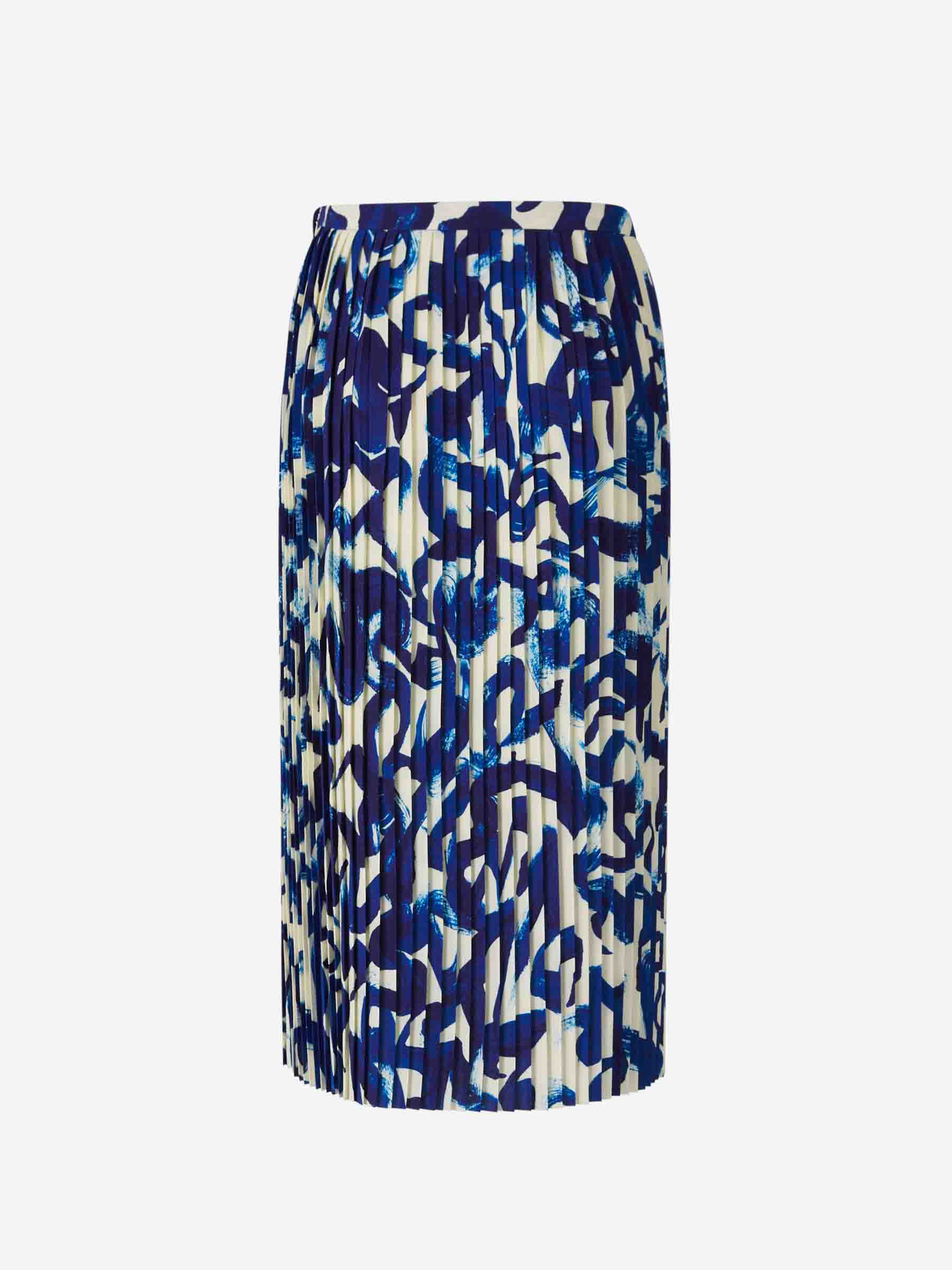 Dries Van Noten Falda Midi Plisada color Azul Cobalto sku 750-001526 01 - Foto 2