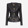 Balmain Chaqueta Estructurada Cuero color Negro sku 772-001388 01 - Foto 1