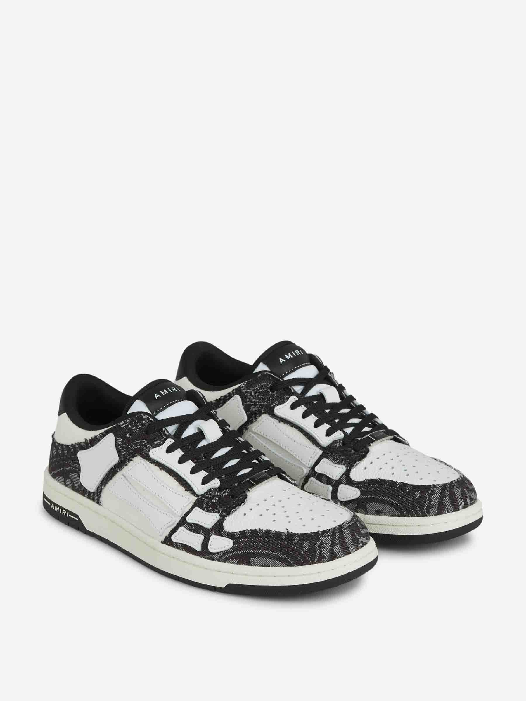 Amiri Sneakers Denim Skel color Blanco y Negro sku 616-002919 01 - Foto 2