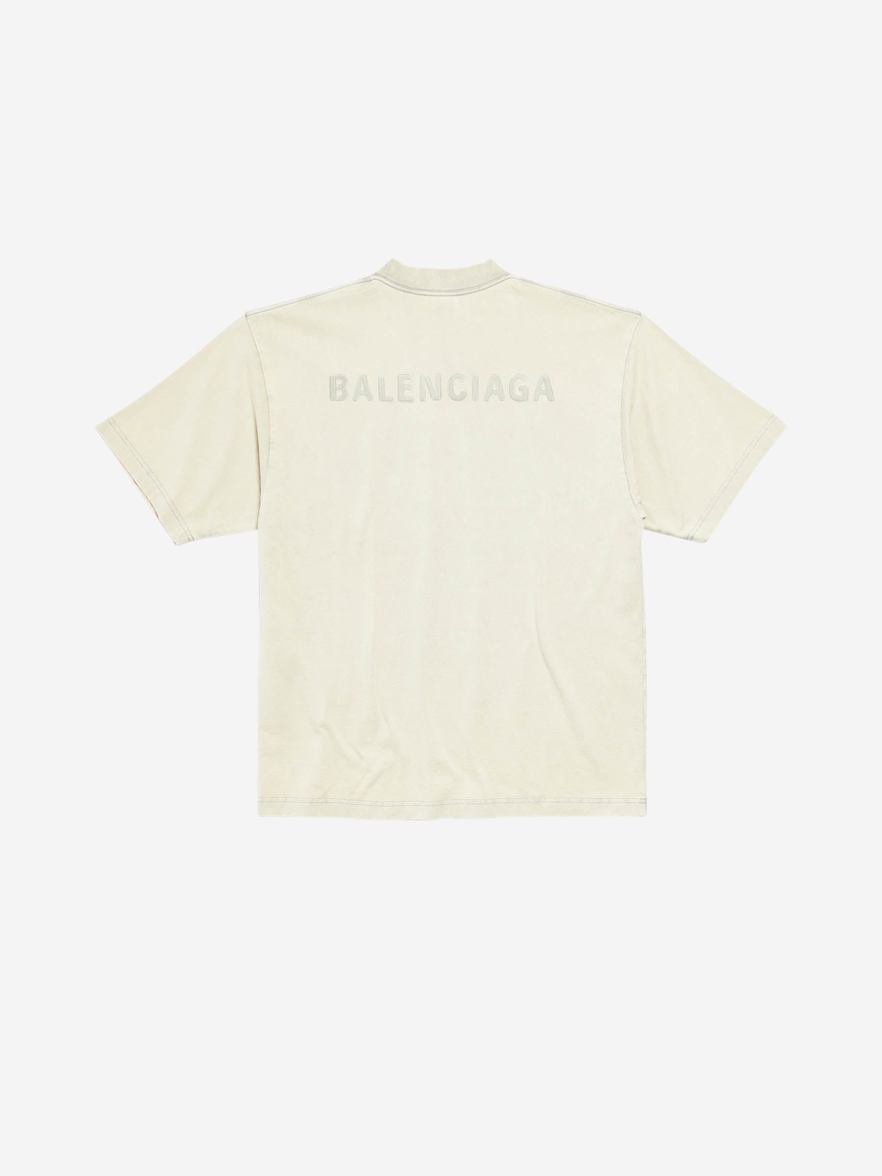 Balenciaga Camiseta Logo Algodón color Taupe sku 553-003975 01 - Foto 2