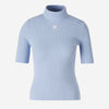 Courrèges Top Canalé Logo color Azul Celeste sku 712-000537 01 - Foto 1