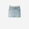 Alexander Wang Falda Mini Denim color Azul Denim Claro sku 750-001521 01 - Foto 1