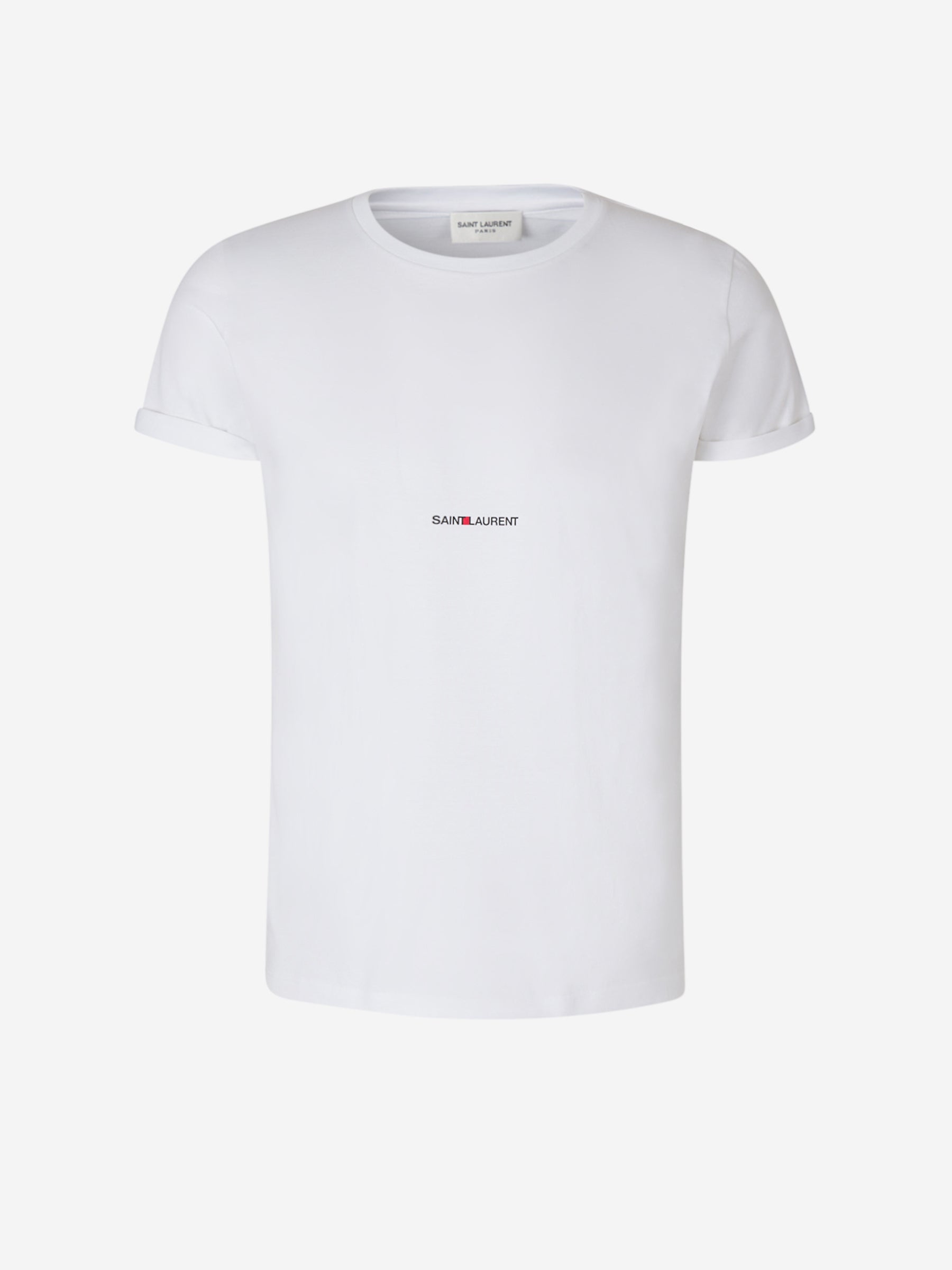 Saint Laurent Camiseta Logo Algodón color Blanco sku 553-003958 01 - Foto 1