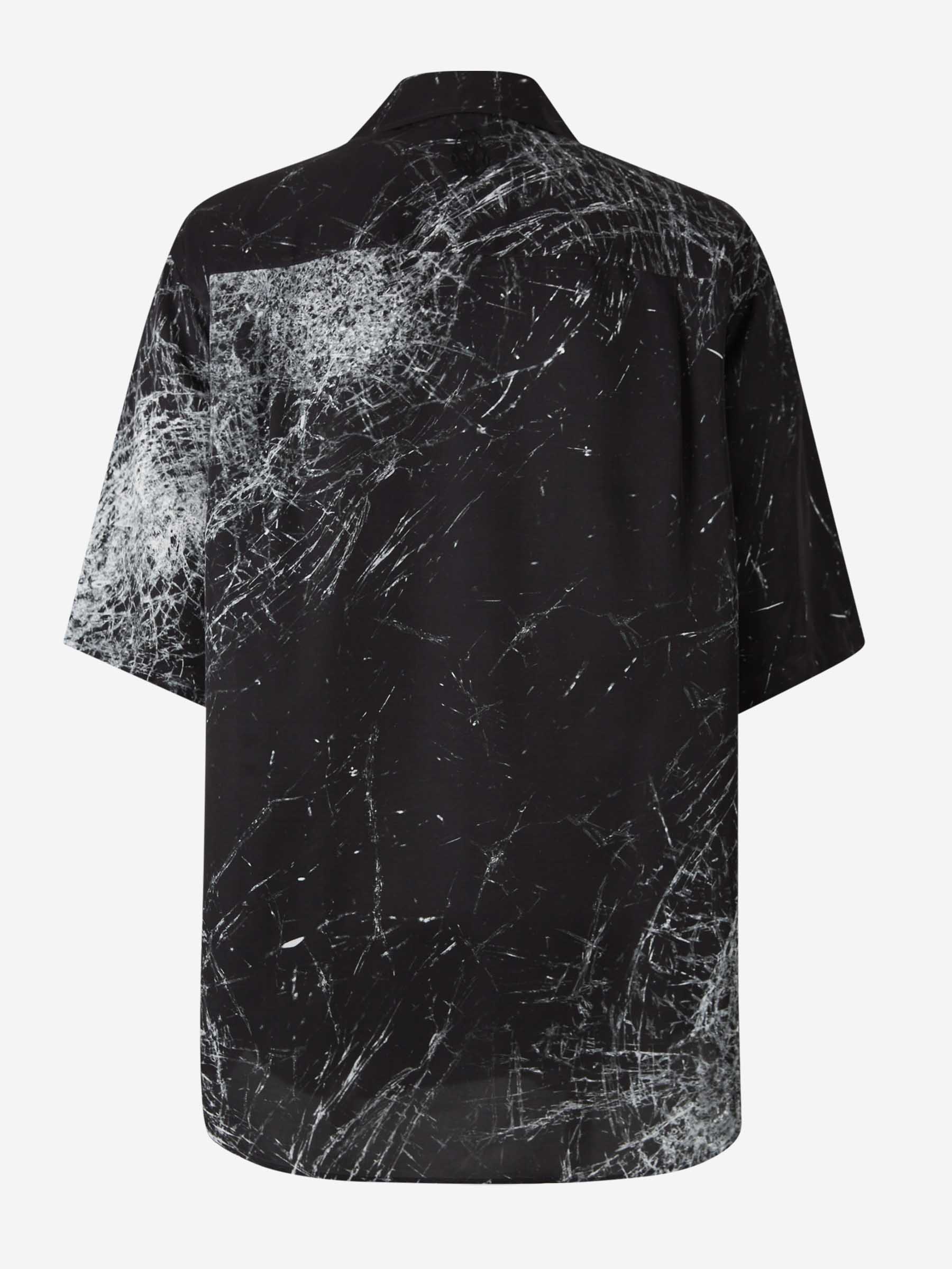 Alexander McQueen Camisa Smashed Screen color Negro sku 531-006381 01 - Foto 2