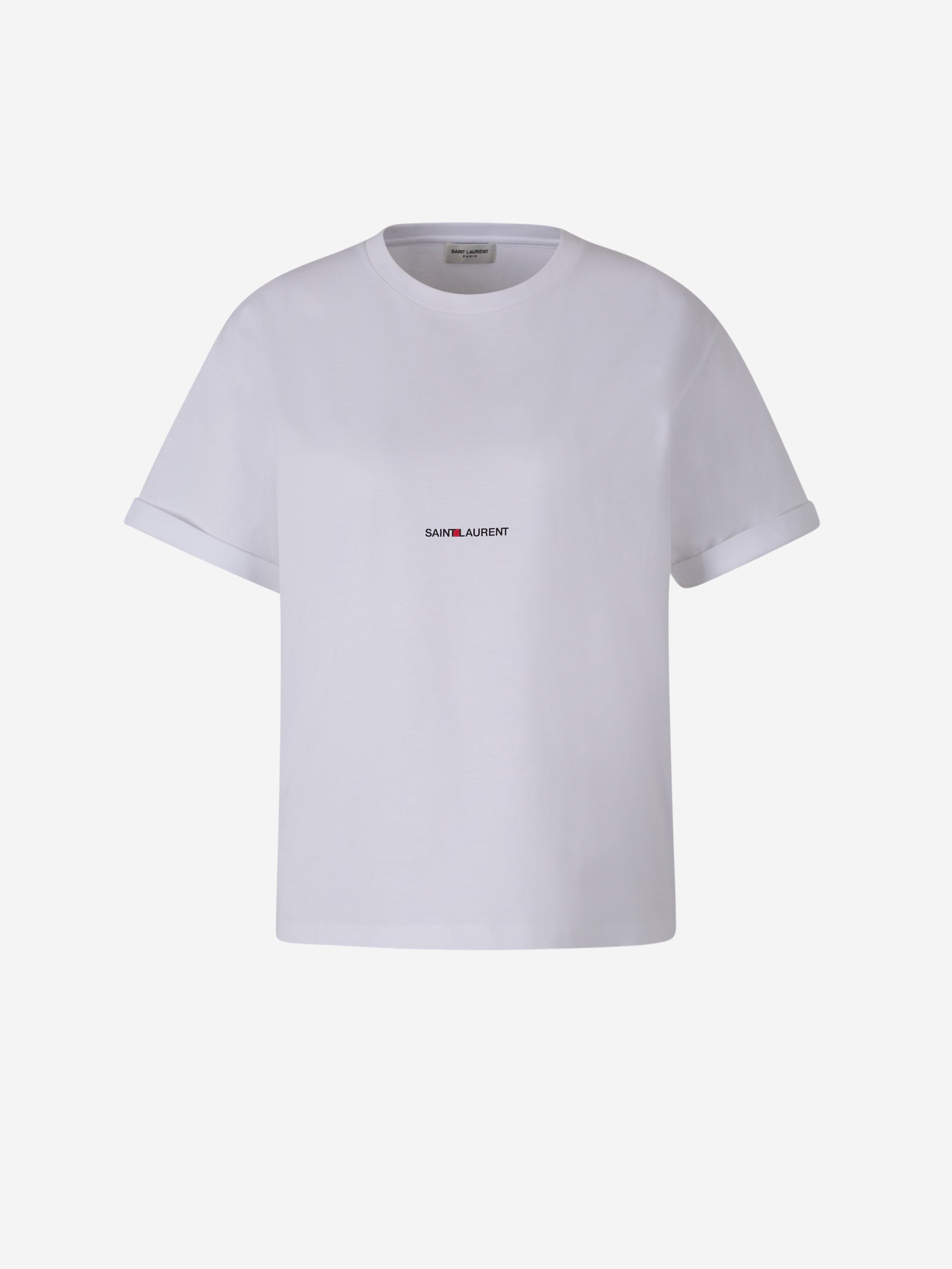 Saint Laurent Camiseta Logo Algodón color Blanco sku 782-001629 01 - Foto 1