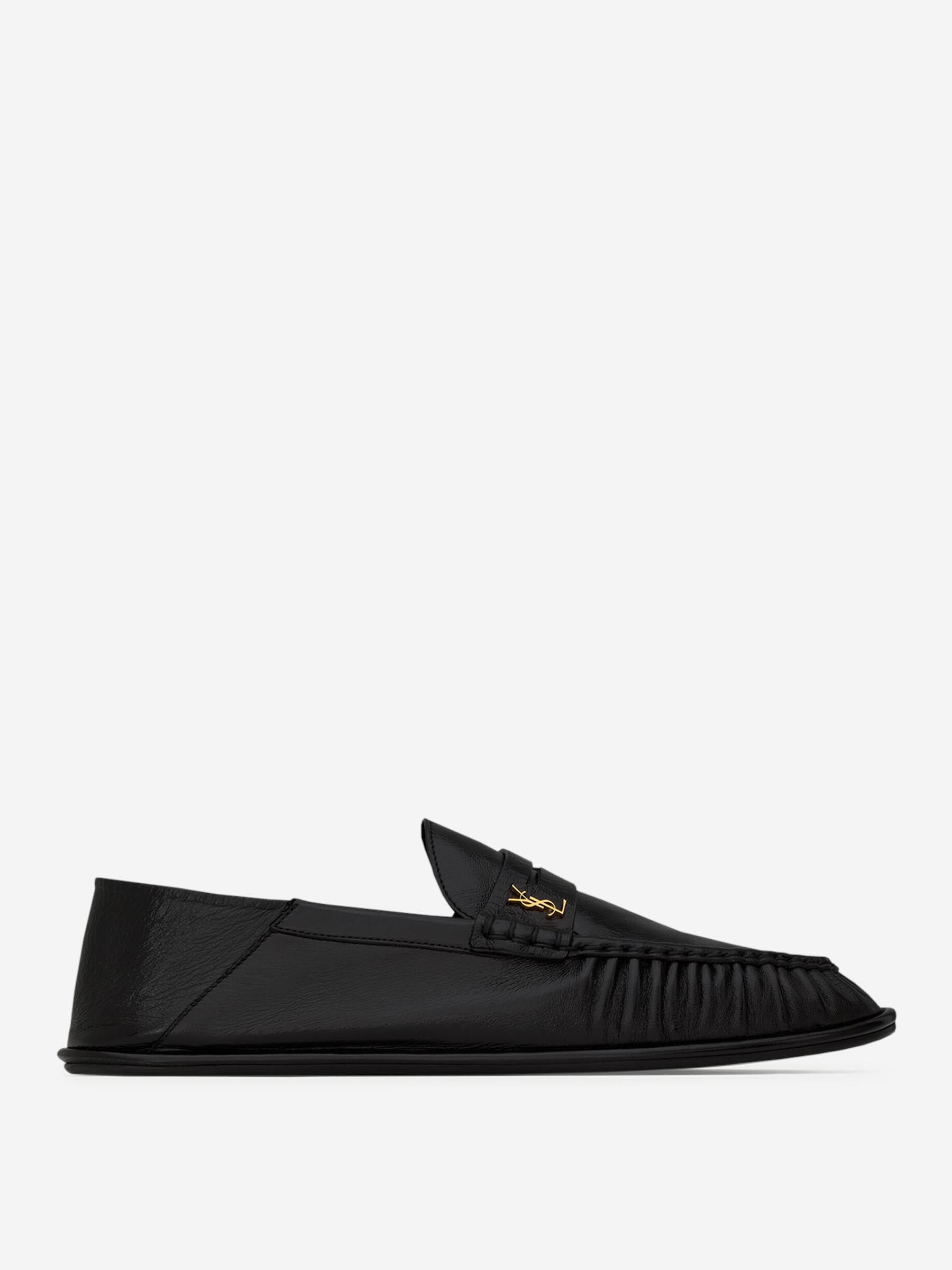 Saint Laurent Mocasines Piel Fruncida color Negro sku 611-004545 01 - Foto 1