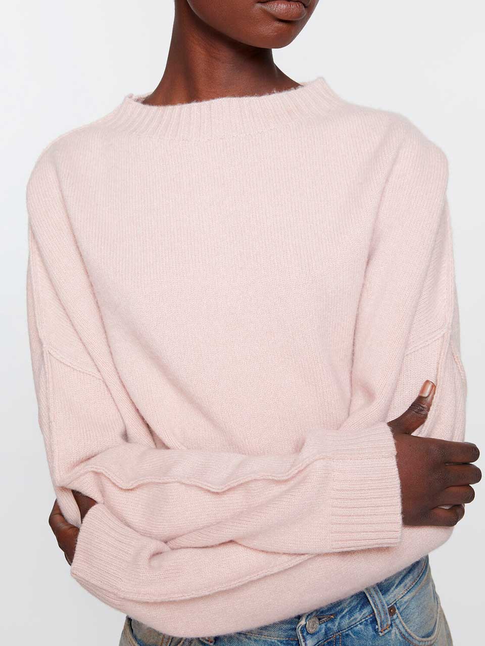 Acne Studios Jersey Cropped Lana color Rosa sku 711-003191 01 - Foto 1