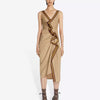 Dries Van Noten Vestido Midi Popelín color Beige sku 721-000231 01 - Foto 1