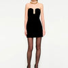 Roland Mouret Vestido Mini Terciopelo color Negro sku 731-005875 01 - Foto 1