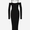 Jacquemus Vestido Midi La Robe Sierra color Negro sku 721-000149 01 - Foto 1