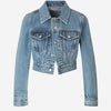 Alexander Wang Cazadora Cropped Denim Hotfix color Azul Denim sku 772-001344 01 - Foto 1