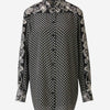 Balmain Camisa Motivo Paisley color Blanco y Negro sku 701-002011 01 - Foto 1