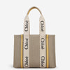 Chloé Bolso Tote Woody M color Amarillo sku 810-007261 01 - Foto 1