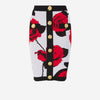 Balmain Falda Midi Motivo Floral color Rojo sku 750-001449 01 - Foto 1