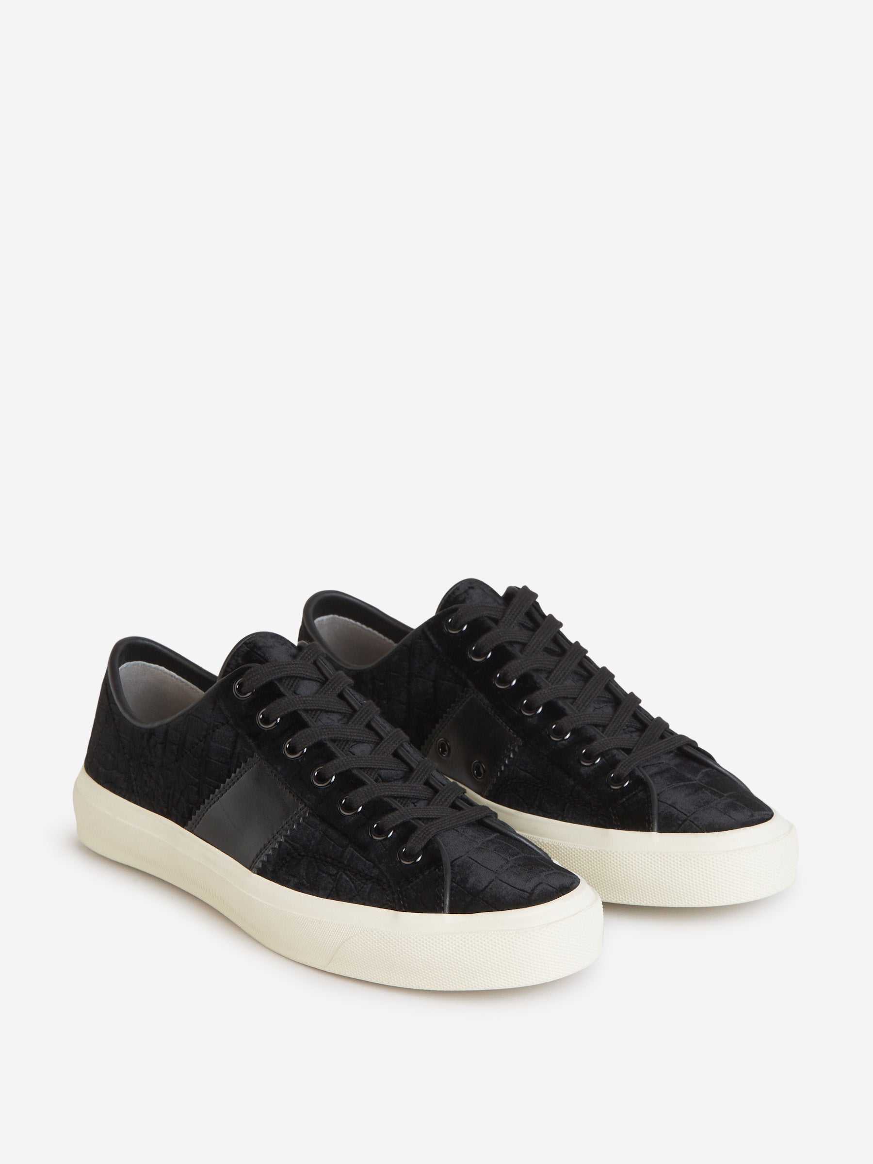 Tom Ford Sneakers Cambridge Terciopelo color Negro sku 616-002388 01 - Foto 2