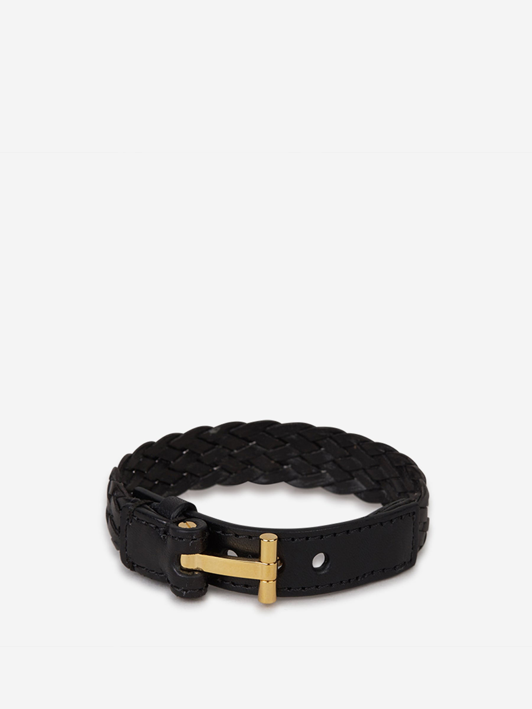 Tom Ford Pulsera Trenzada Piel color Negro sku 682-000464 01 - Foto 2