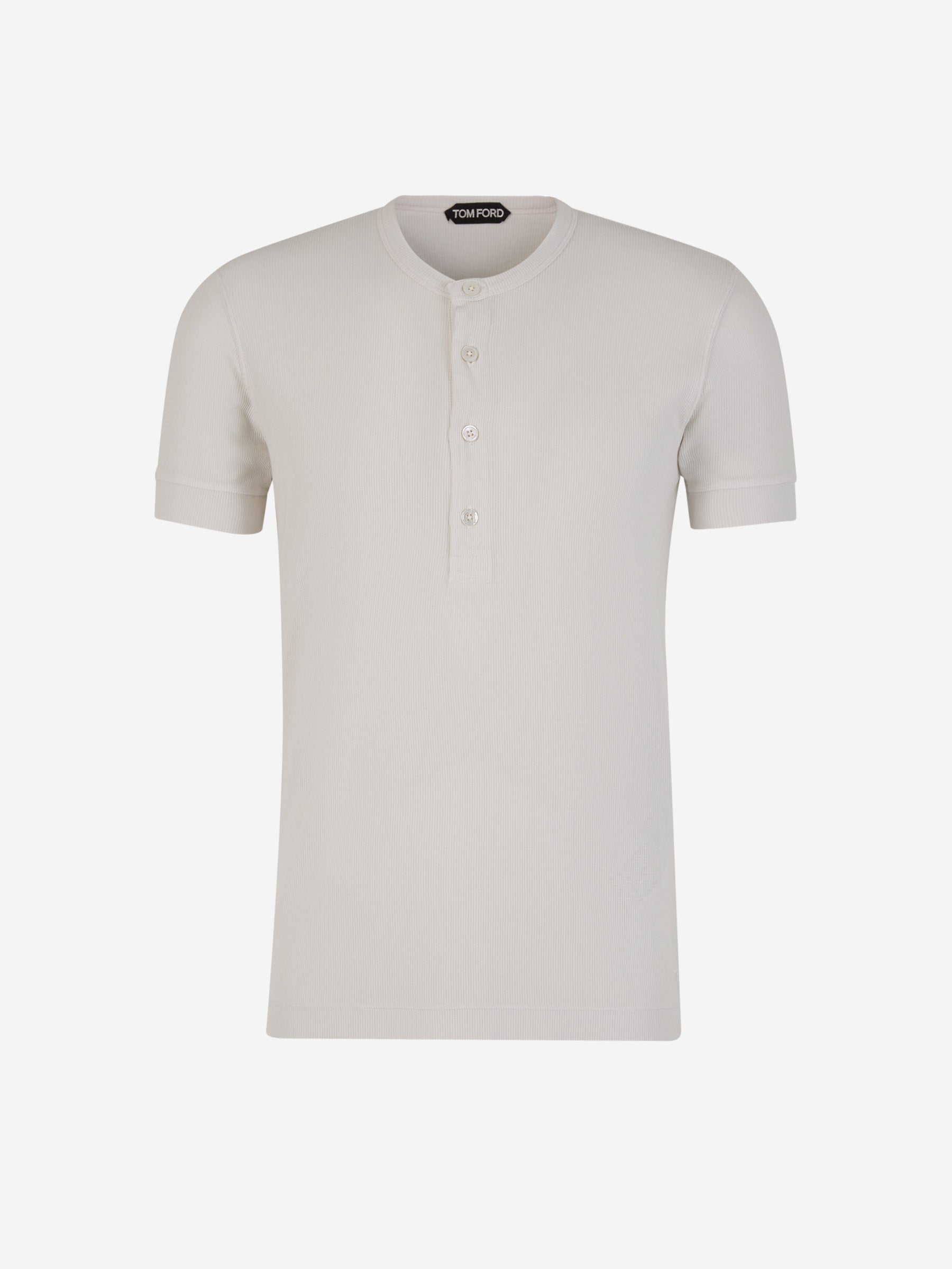 Tom Ford Camiseta Canalé Botones color Blanco sku 553-003571 01 - Foto 1