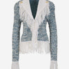 Balmain Chaqueta Tweed Flecos color Azul Denim sku 741-002080 01 - Foto 1