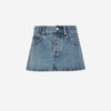 Alexander Wang Falda Mini Denim Hotfix color Azul Denim sku 750-001475 01 - Foto 1