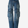 Off-White Jeans Cargo Algodón color Azul Denim sku 763-001504 01 - Foto 1