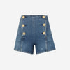 Balmain Shorts Denim Botones color Azul Denim sku 762-000459 00 - Foto 1