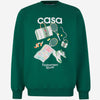 Casablanca Sudadera Algodón Estampada color Verde Oscuro sku 545-001522 01 - Foto 1