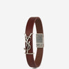 Saint Laurent Pulsera Cassandre Cuero color Marrón Oscuro sku 682-000657 01 - Foto 1